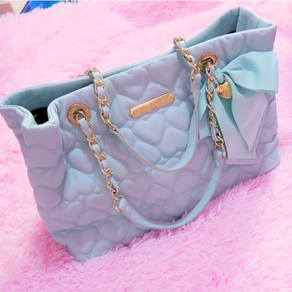 RELISTED Large Betsey Johnson Quilted Hearts Tote